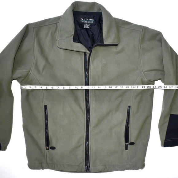 Drift Creek Outdoors fleece outerwear jacket army green sage - Picture 2 of 10